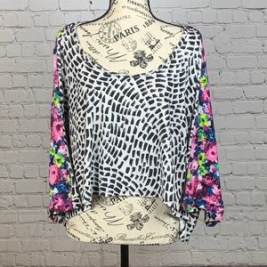 Material Girl Statement Crop/ Off the Shoulder Top